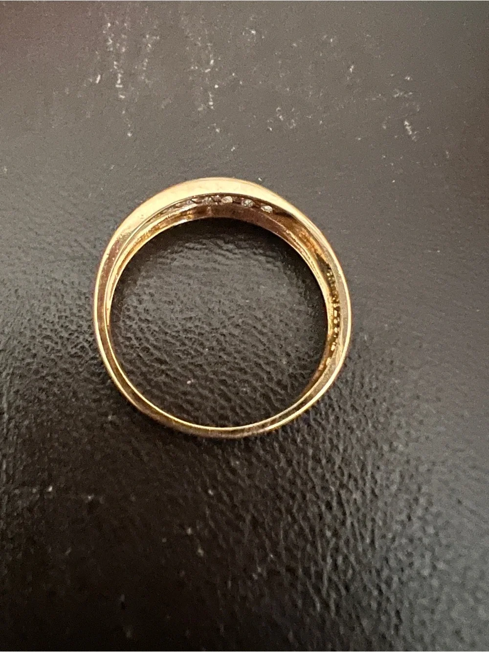 Gold over sterling size 12 men’s cz band